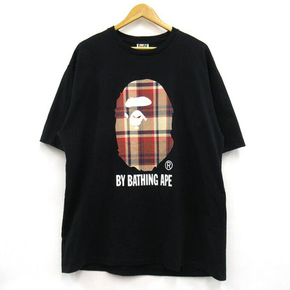 Bape A BATHING APE Check Big Ape Head T-Shirt Black Size 3XL