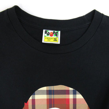 Bape A BATHING APE Check Big Ape Head T-Shirt Black Size 3XL