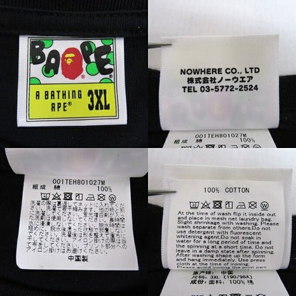 Bape A BATHING APE Check Big Ape Head T-Shirt Black Size 3XL