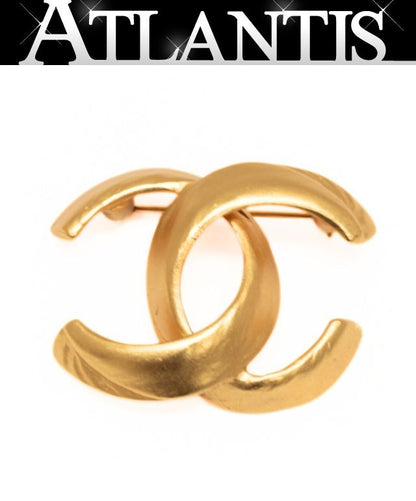 CHANEL Gold Metal Coco Mark Brooch
