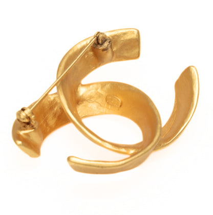 CHANEL Gold Metal Coco Mark Brooch