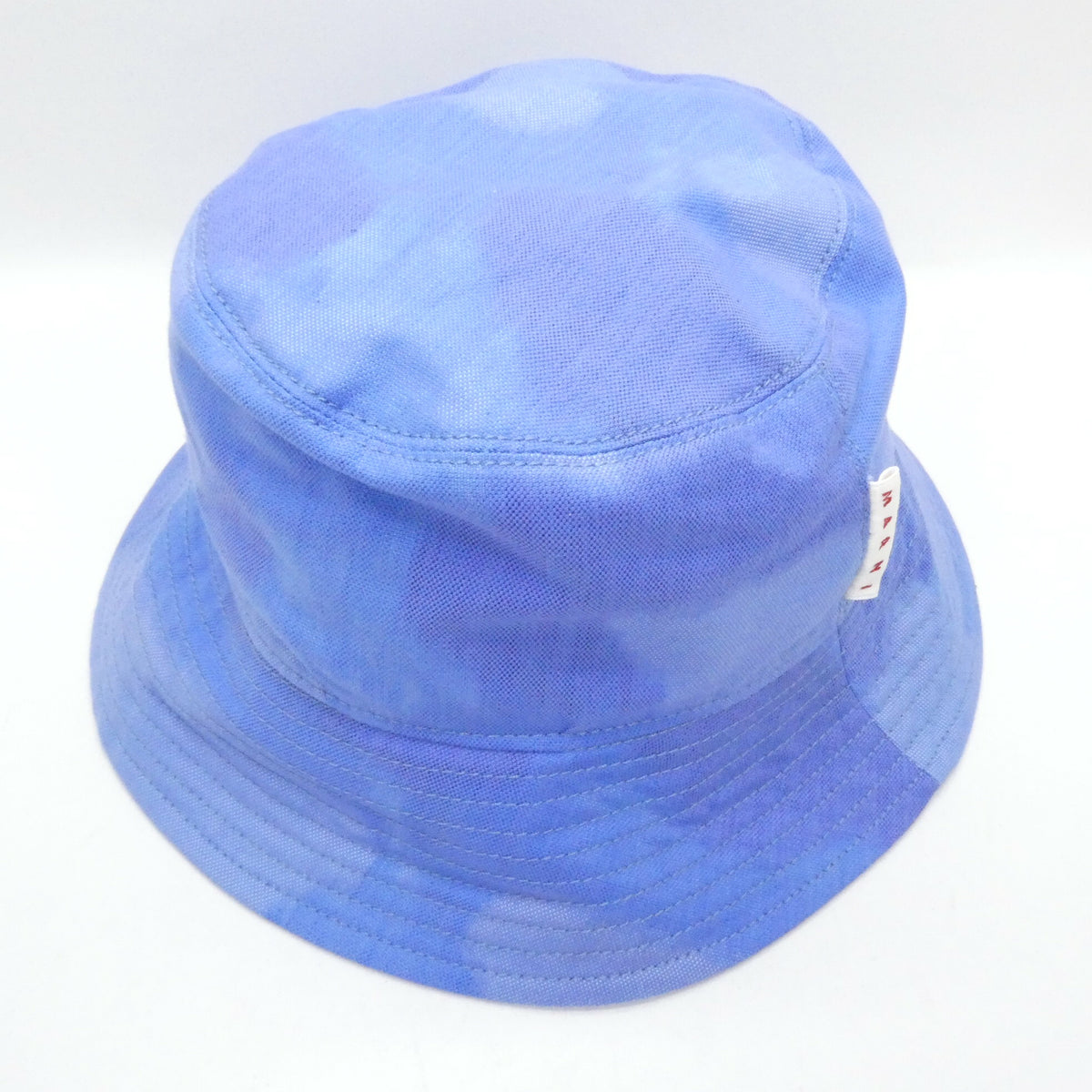 MARNI Canvas Cloud Motif Marble Bucket Hat Blue