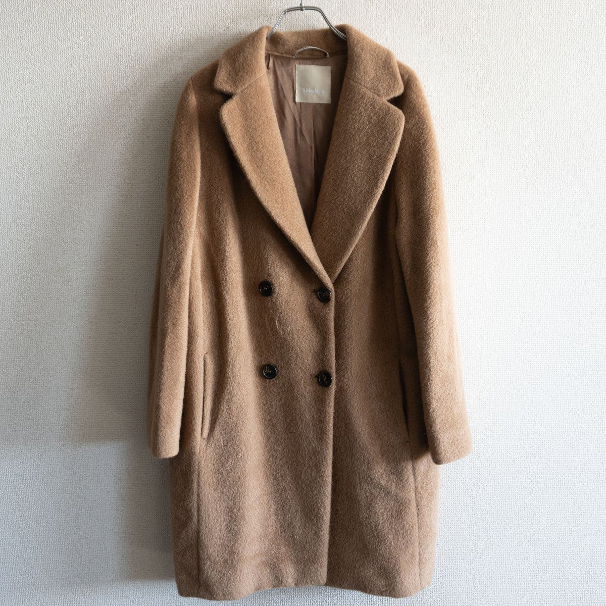 S MAX MARA Alpaca Wool Fur Coat Size 40