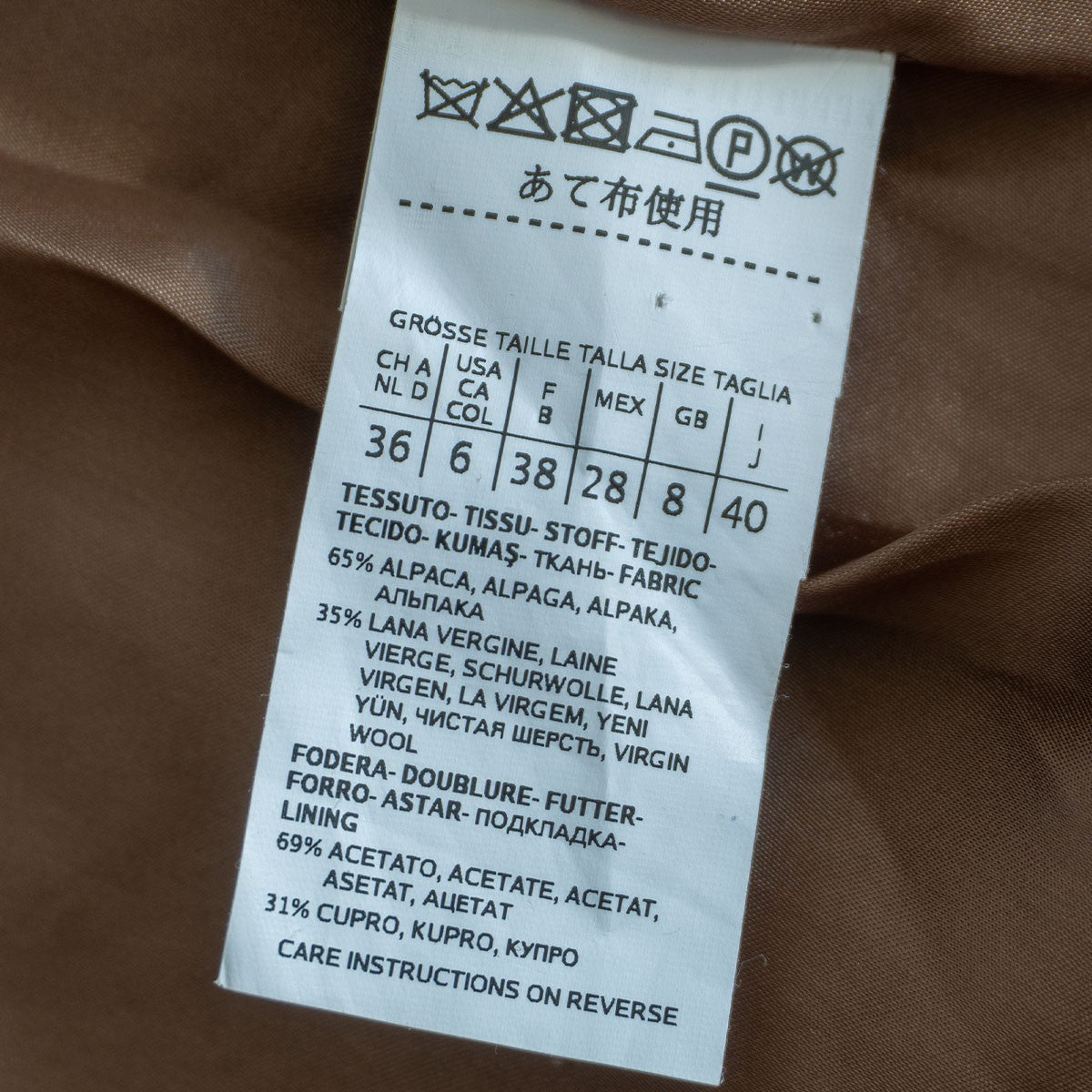 S MAX MARA Alpaca Wool Fur Coat Size 40