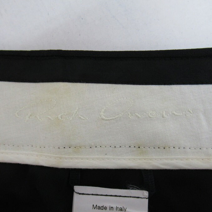 RICK OWENS Design Zip Pants Black Size 34