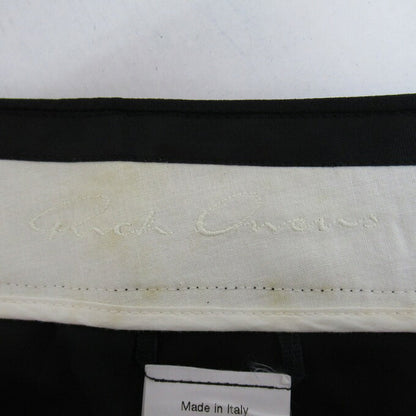 RICK OWENS Design Zip Pants Black Size 34