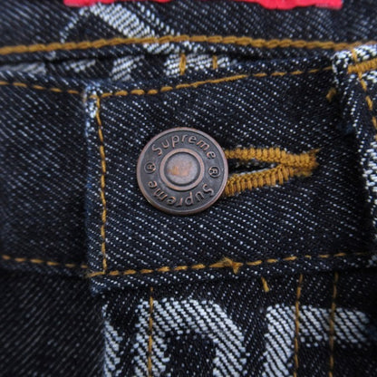 Supreme 26SS License Plate Baggy Jeans Indigo Size 30