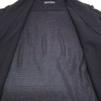WACKO MARIA 25SS Summer Open Collar Knit Shirt Black Size L