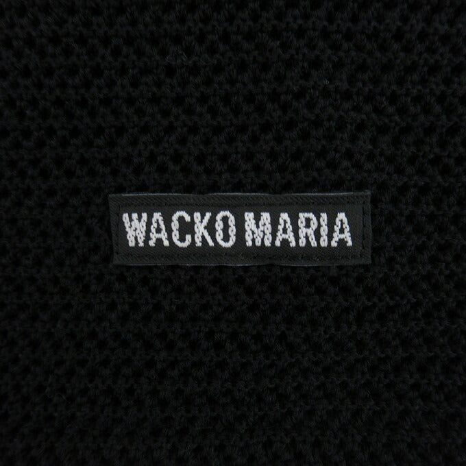 WACKO MARIA 25SS Summer Open Collar Knit Shirt Black Size L
