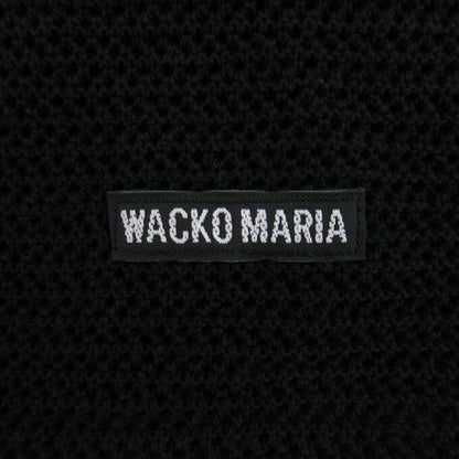 WACKO MARIA 25SS Summer Open Collar Knit Shirt Black Size L