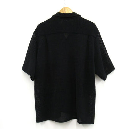 WACKO MARIA 25SS Summer Open Collar Knit Shirt Black Size L