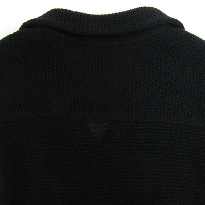 WACKO MARIA 25SS Summer Open Collar Knit Shirt Black Size L