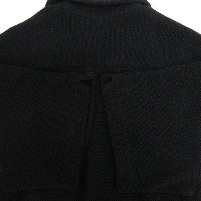 WACKO MARIA 25SS Summer Open Collar Knit Shirt Black Size L