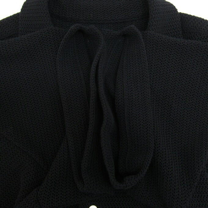 WACKO MARIA 25SS Summer Open Collar Knit Shirt Black Size L