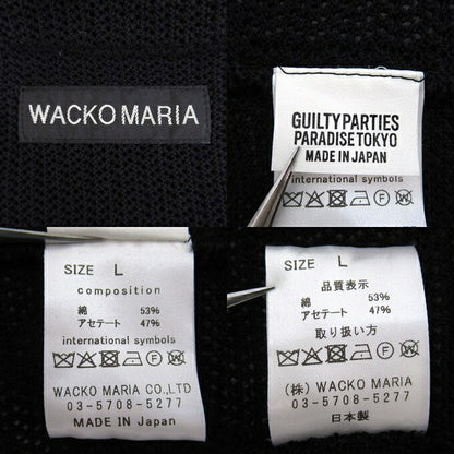 WACKO MARIA 25SS Summer Open Collar Knit Shirt Black Size L