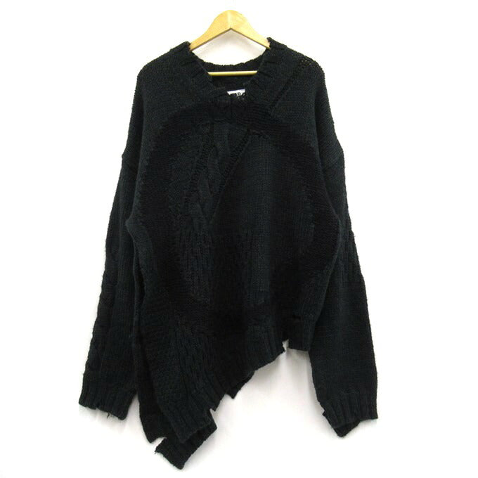 MM6 Maison Margiela Graphic Distressed Sweater Green Size M