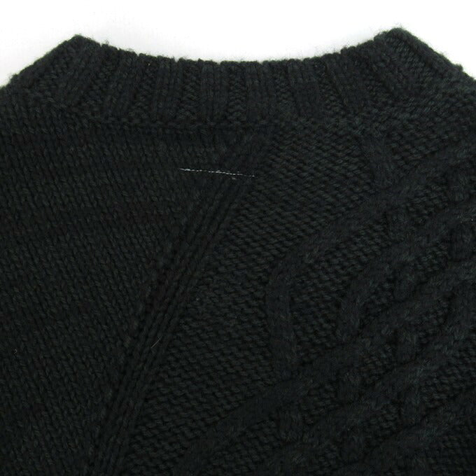 MM6 Maison Margiela Graphic Distressed Sweater Green Size M