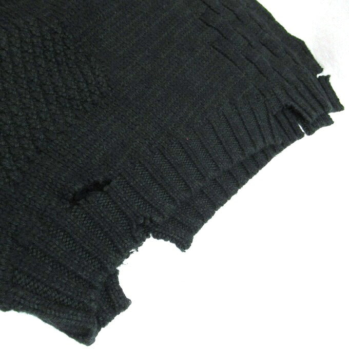 MM6 Maison Margiela Graphic Distressed Sweater Green Size M