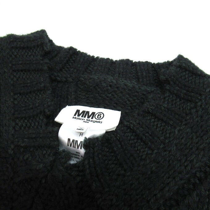 MM6 Maison Margiela Graphic Distressed Sweater Green Size M