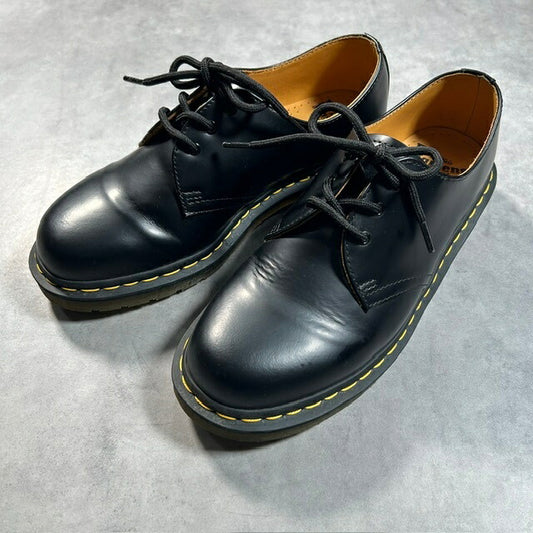 Dr. Martens 1461 3-Eye Smooth Leather Boots Black Size UK