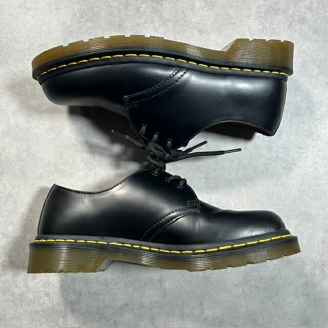 Dr. Martens 1461 3-Eye Smooth Leather Boots Black Size UK