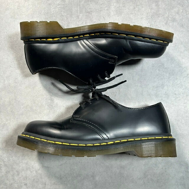 Dr. Martens 1461 3-Eye Smooth Leather Boots Black Size UK