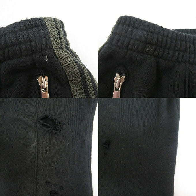 Needles Distressed Boot-Cut Track Pants Black Size M
