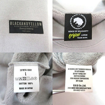 RATS Crew Neck Sweatshirt Bar Tag Gray Size L