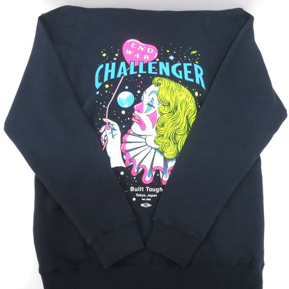 CHALLENGER End War Print Hoodie Navy Size M