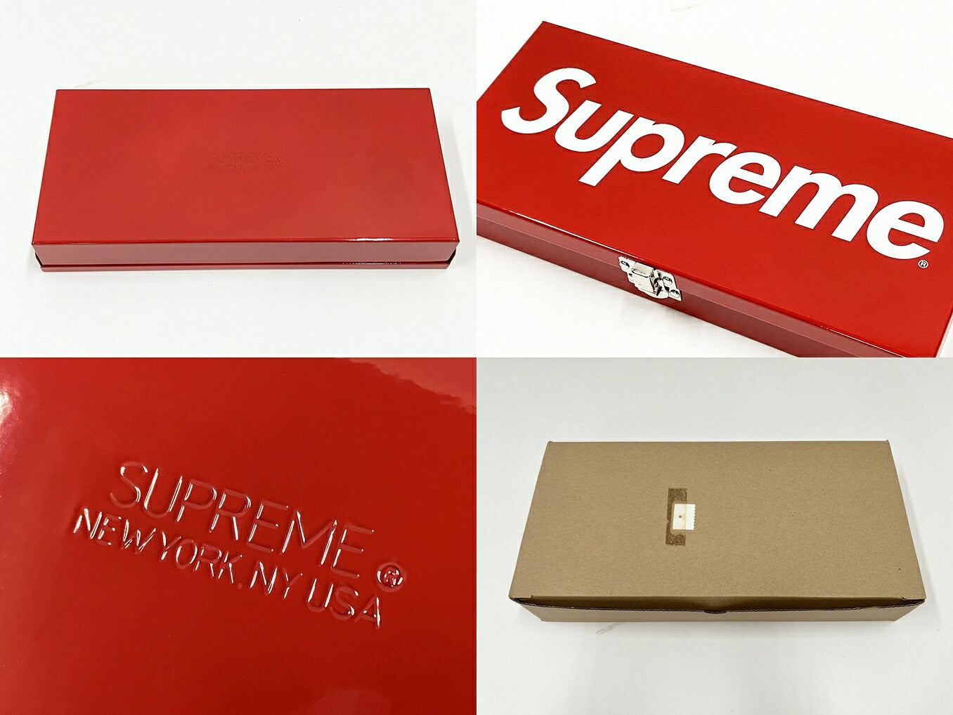 SUPREME 17SS Large Metal Storage Box Red