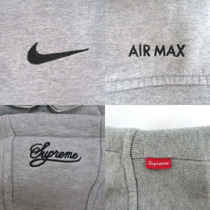 Supreme x Nike 25SS Zip Up Hoodie Gray Size L