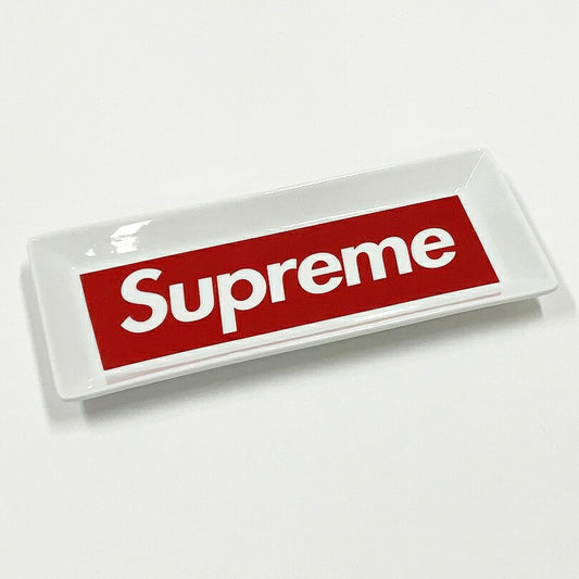 SUPREME 14AW Ceramic Tray White/Red