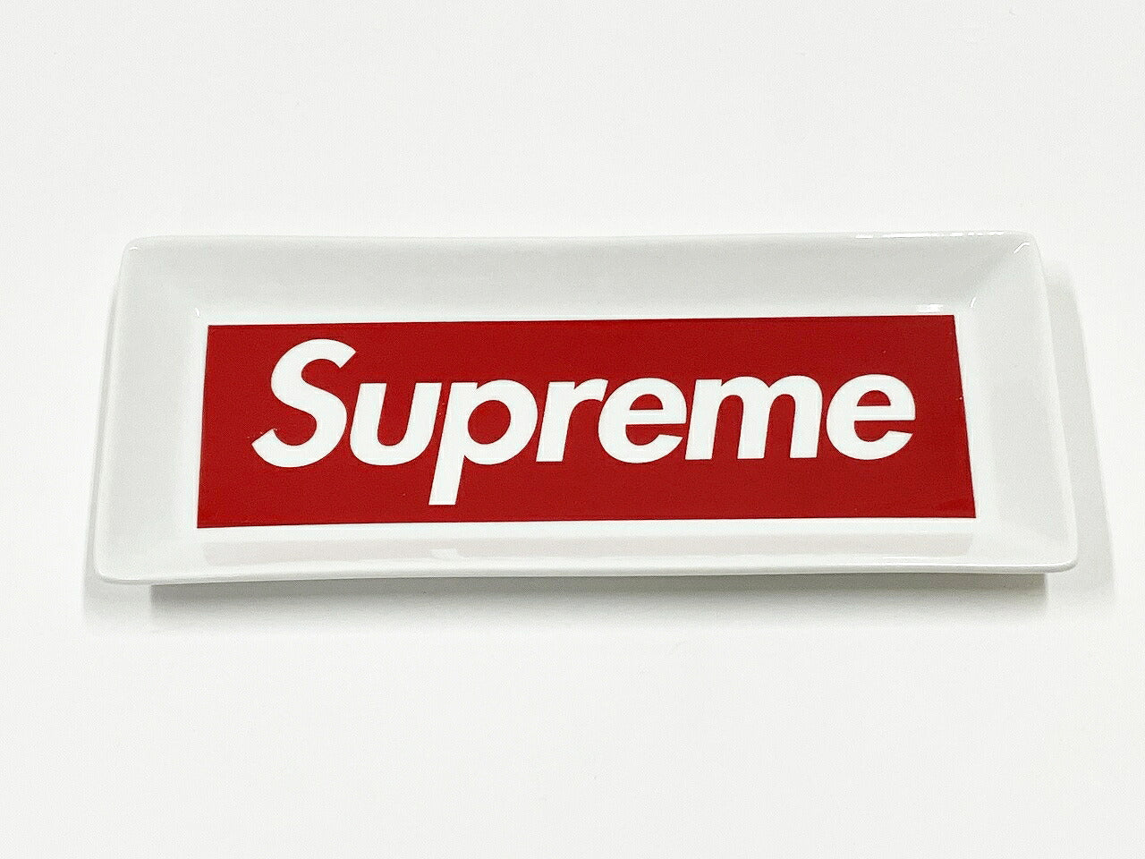 SUPREME 14AW Ceramic Tray White/Red