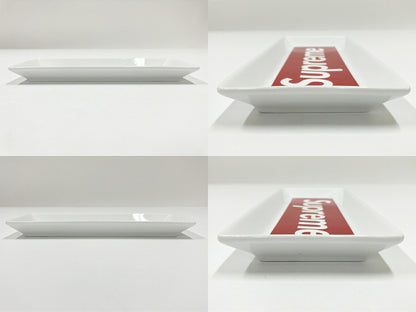 SUPREME 14AW Ceramic Tray White/Red