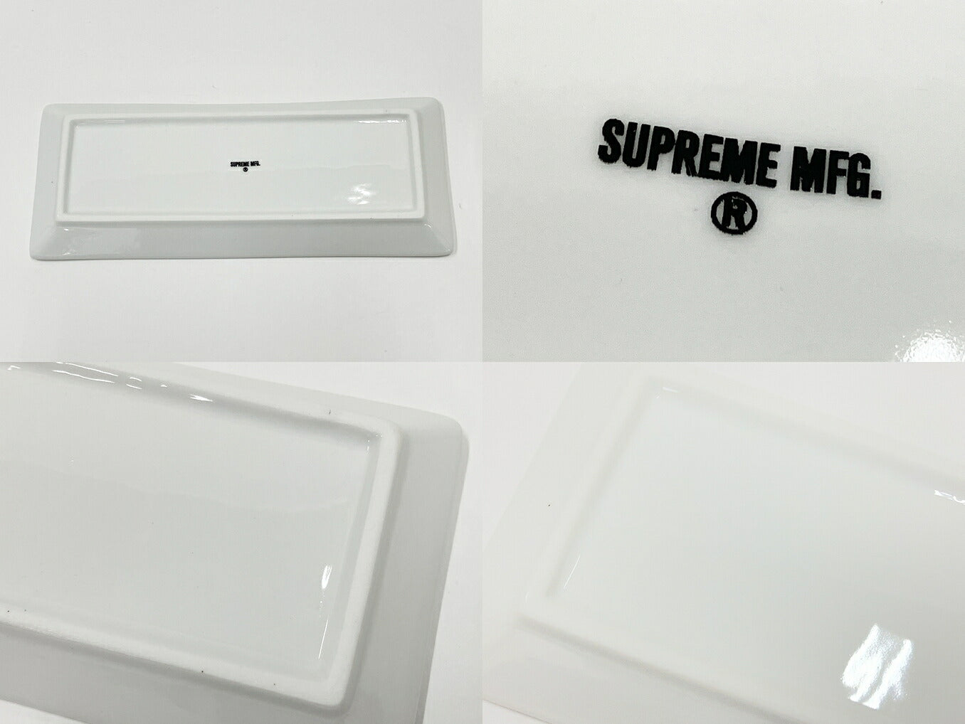 SUPREME 14AW Ceramic Tray White/Red