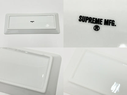 SUPREME 14AW Ceramic Tray White/Red