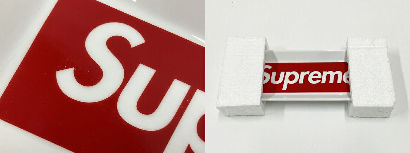 SUPREME 14AW Ceramic Tray White/Red