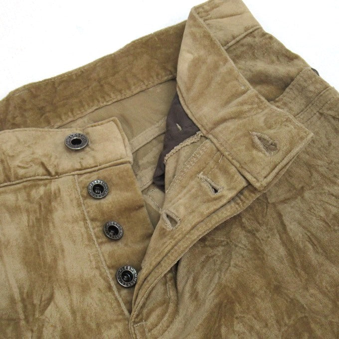5351 POUR LES HOMMES Camel Velour Pants Size 2
