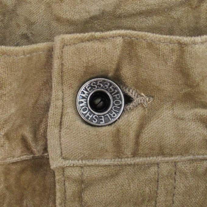 5351 POUR LES HOMMES Camel Velour Pants Size 2