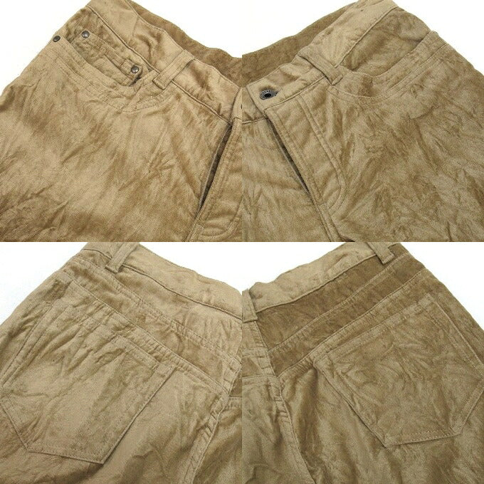 5351 POUR LES HOMMES Camel Velour Pants Size 2
