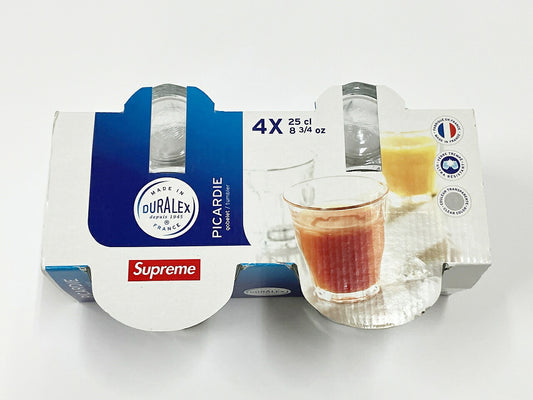 Supreme 17SS x Duralex Picardie Glass Set Clear Size 25CL