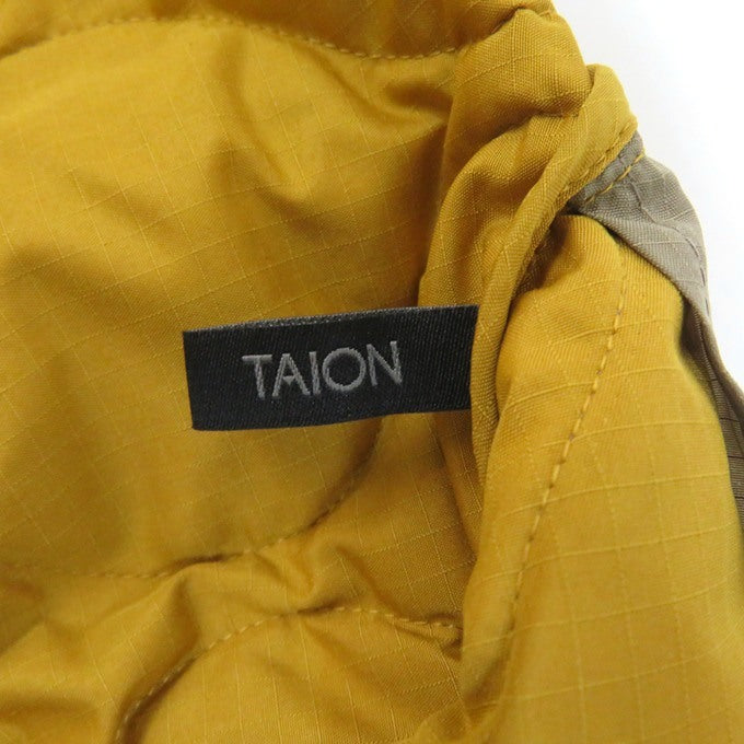 TAION Military Fly-Front Down Coat Light Mocha Size L