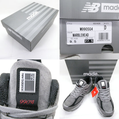 NEW BALANCE 990 V4 M990SG4 Made In Gray Sneakers Size 9.5