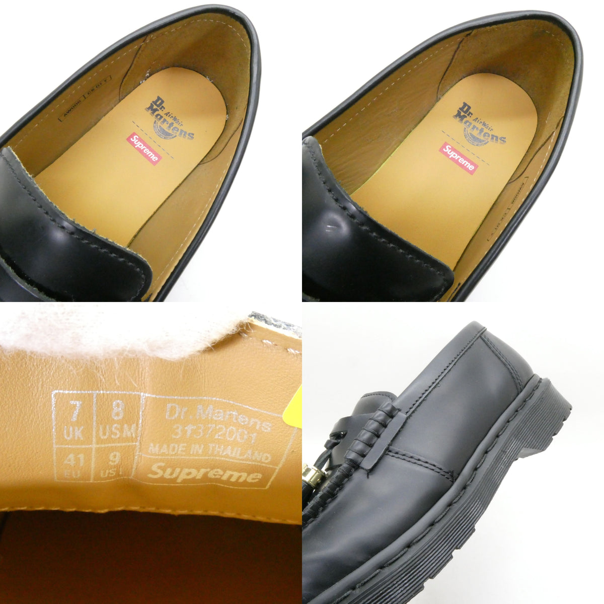 DR. MARTENS x Supreme Penton Tassel Loafers Black Size 8