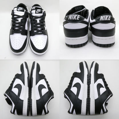 NIKE Dunk Low Retro White Black Sneakers Size 8.5