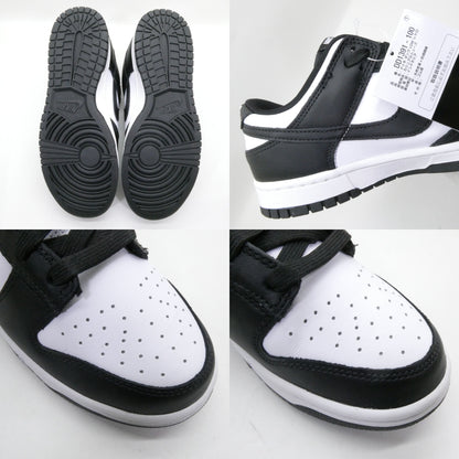 NIKE Dunk Low Retro White Black Sneakers Size 8.5