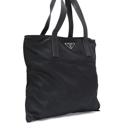 PRADA Triangle Logo Nylon Handbag Black Size ONE SIZE