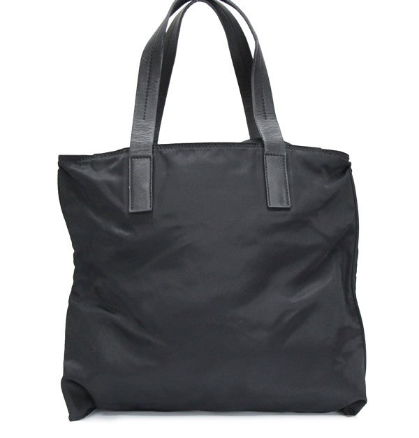 PRADA Triangle Logo Nylon Handbag Black Size ONE SIZE
