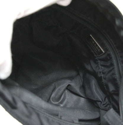 PRADA Triangle Logo Nylon Handbag Black Size ONE SIZE