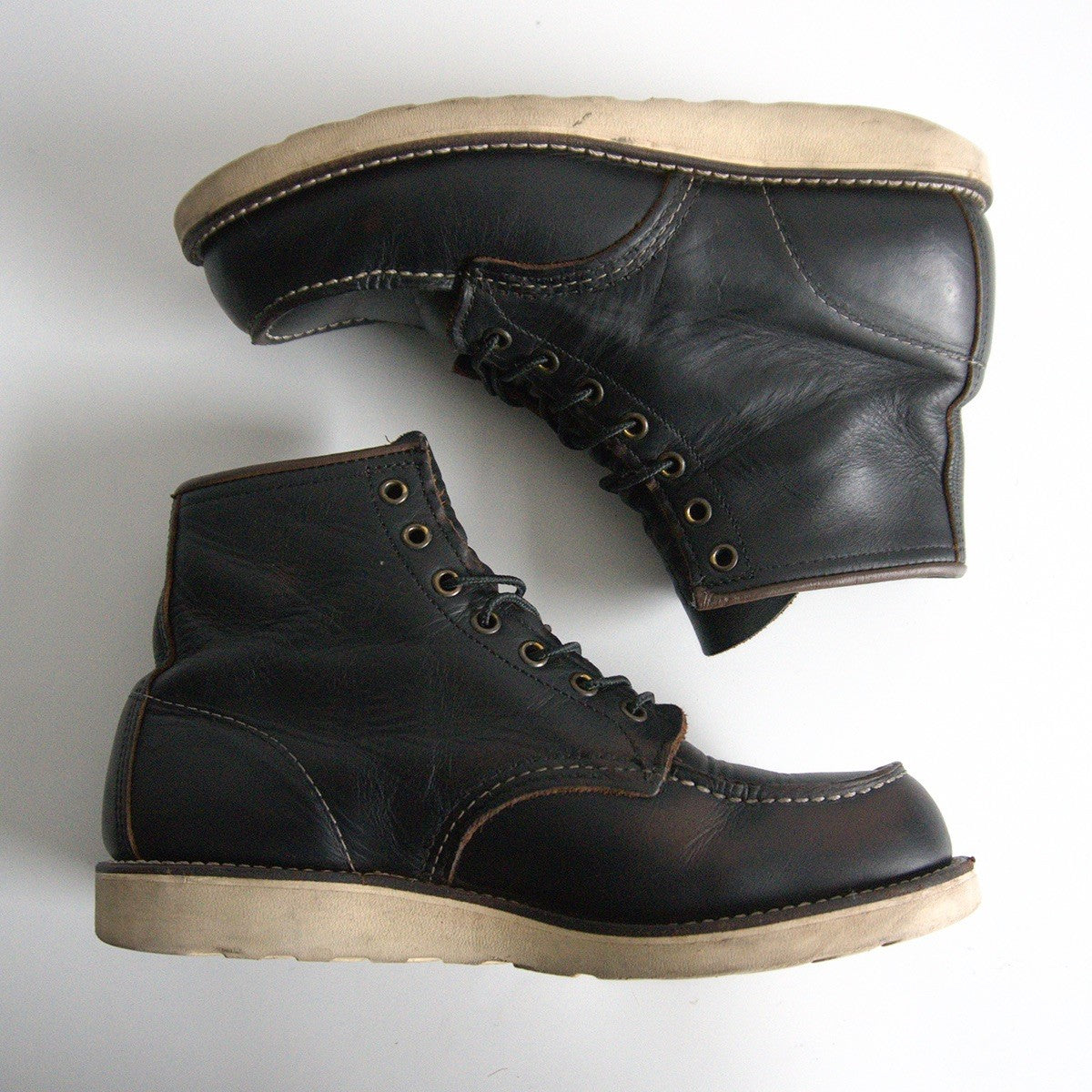 REDWING 8849 Classic Moc Toe Black Prairie Boots Size 8.5D